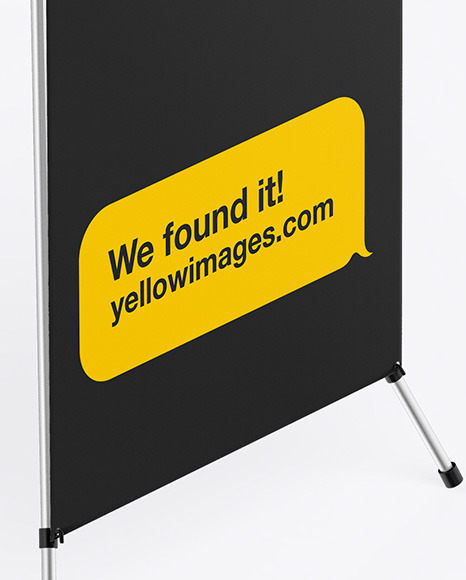 Download X Banner Mockup in Indoor Advertising Mockups on Yellow Images Object Mockups