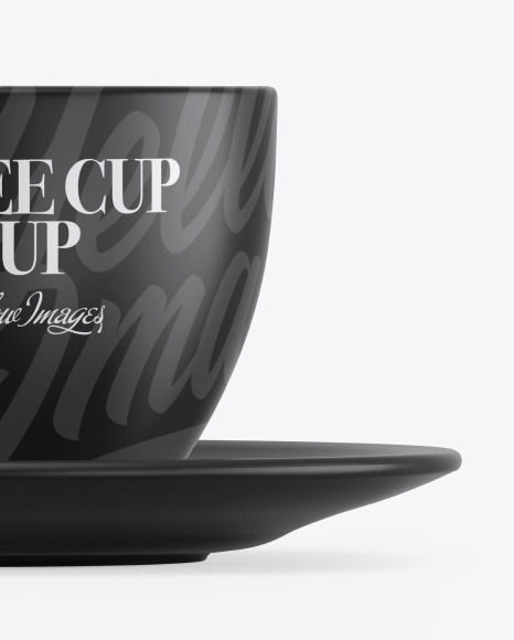 Matte Coffee Cup w  Plate Mockup PSD #7