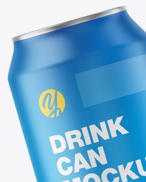 Metallic Drink Can w  Matte Finish Mockup PSD #2
