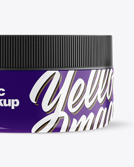 Glossy Cosmetic Jar Mockup   Front View PSD #4