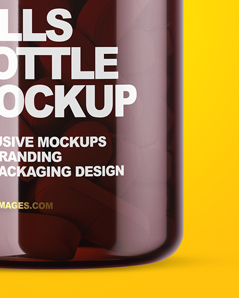 Colored Pills Bottle Mockup PSD #6