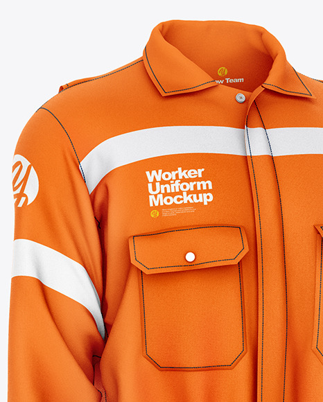 Download Worker Uniform Mockup - Front Half Side View in Apparel ...