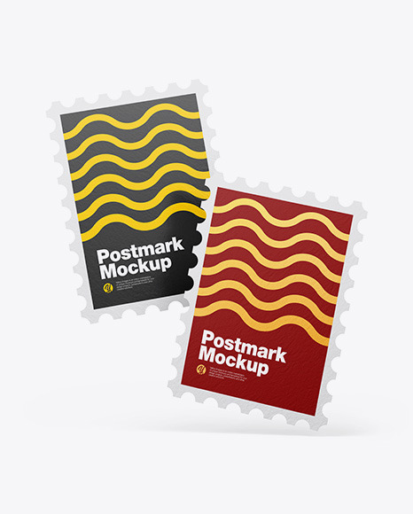 Paper Postmarks Mockup PSD #4