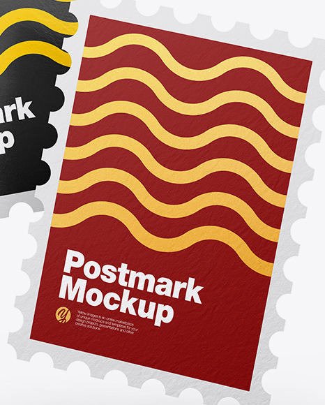 Paper Postmarks Mockup PSD #2