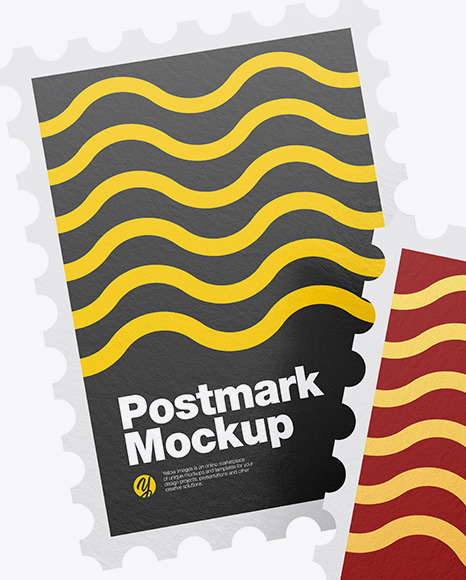 Paper Postmarks Mockup PSD #1