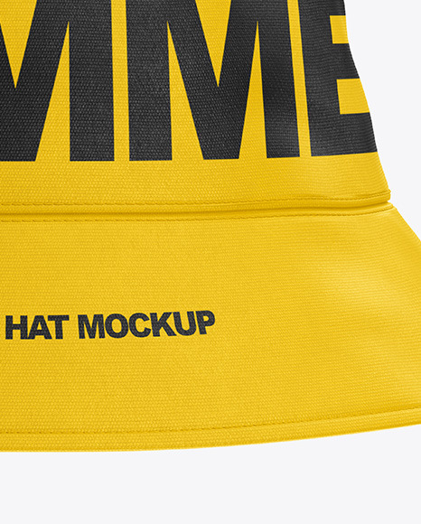 Download Bucket Hat Mockup Front View In Apparel Mockups On Yellow Images Object Mockups