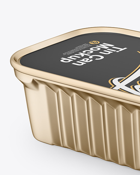 Metallic Tin Can Mockup PSD #2