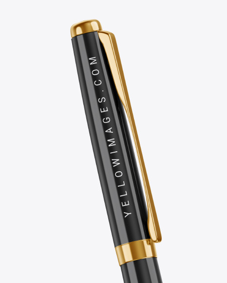 Glossy Pen w  Metallic Finish Mockup PSD #1