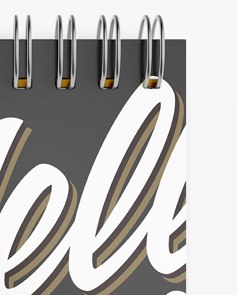 Glossy Notebook Mockup With Pen PSD #6