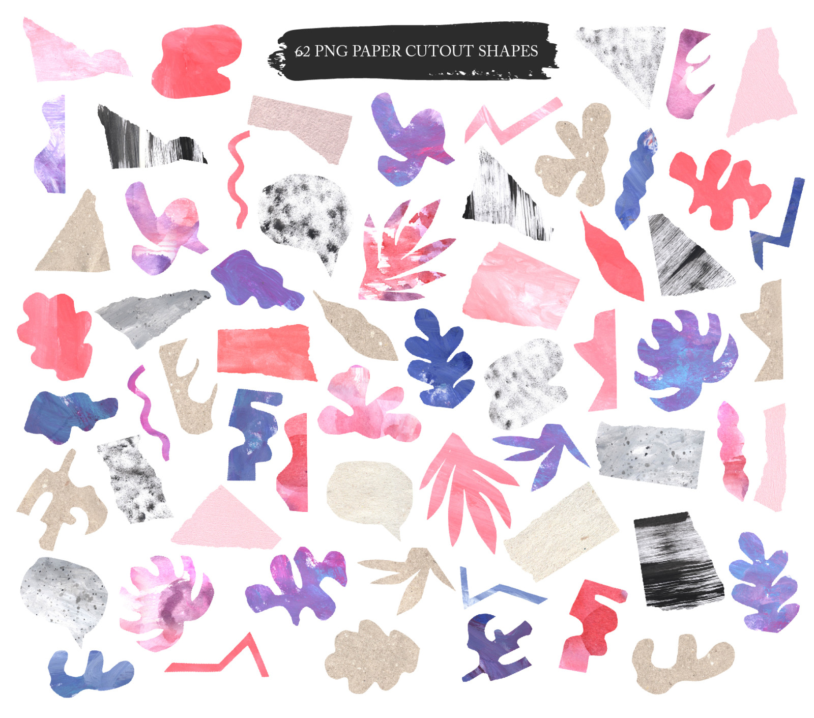 Modern Collage Cutout Set in Illustrations on Yellow Images Creative Store