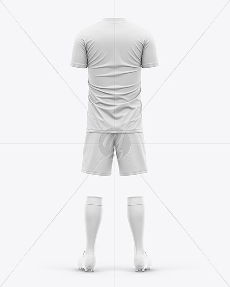 Download Men S Full Soccer Kit With Mandarin Collar Shirt Mockup Front View In Apparel Mockups On Yellow Images Object Mockups