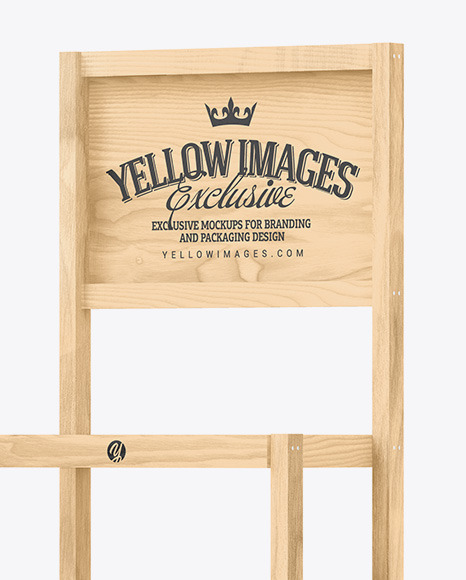 Wooden Display Stand Mockup In Object Mockups On Yellow Images Object Mockups