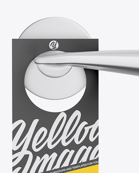 Download Paper Door Hanger W Handle Mockup In Object Mockups On Yellow Images Object Mockups Yellowimages Mockups