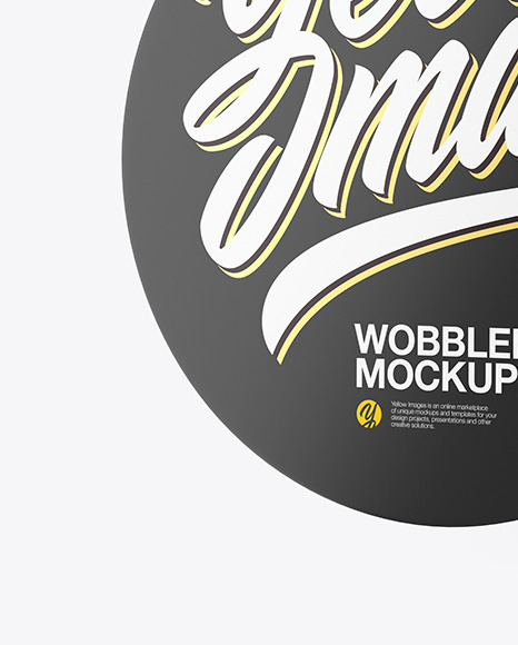 Download Glossy Wobbler Mockup In Indoor Advertising Mockups On Yellow Images Object Mockups PSD Mockup Templates