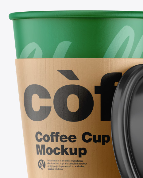 Paper Coffee Cup w  Holder Mockup PSD #3