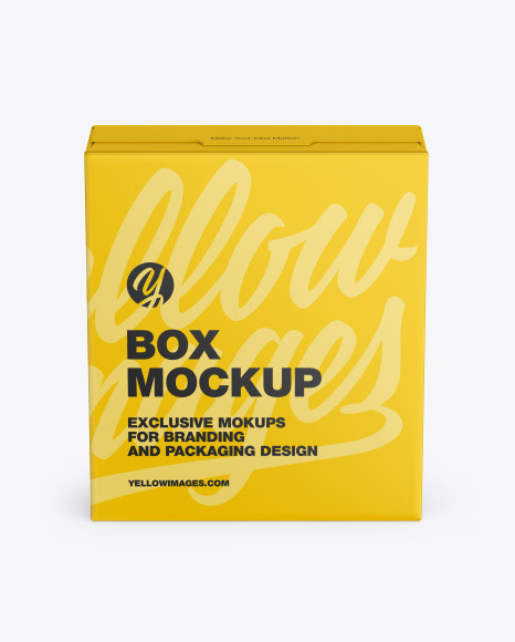 Matte Box Mockup In Box Mockups On Yellow Images Object Mockups