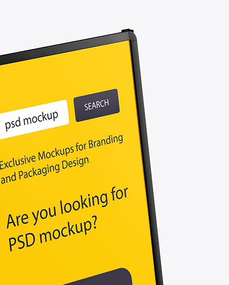 Glossy Metallic Stand Mockup PSD #7