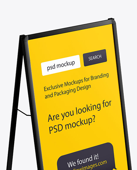 Glossy Metallic Stand Mockup PSD #5