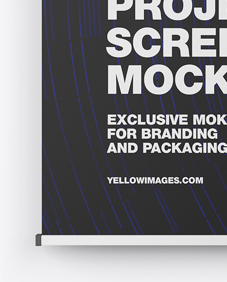 Download Projector Screen Mockup In Indoor Advertising Mockups On Yellow Images Object Mockups PSD Mockup Templates