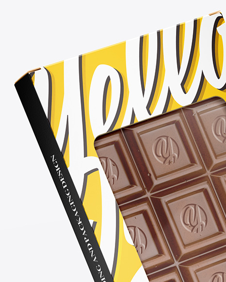 Download Two Glossy Chocolate Box W Window Mockup Half Side View In Box Mockups On Yellow Images Object Mockups Yellowimages Mockups