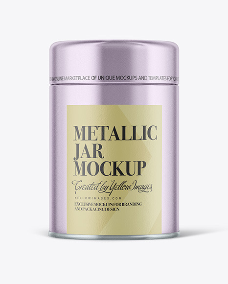 Download Metallic Jar Mockup In Jar Mockups On Yellow Images Object Mockups PSD Mockup Templates