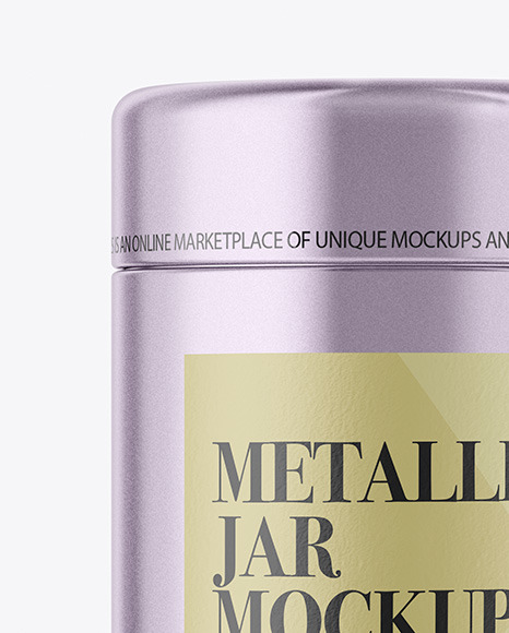 Metallic Jar Mockup In Jar Mockups On Yellow Images Object Mockups