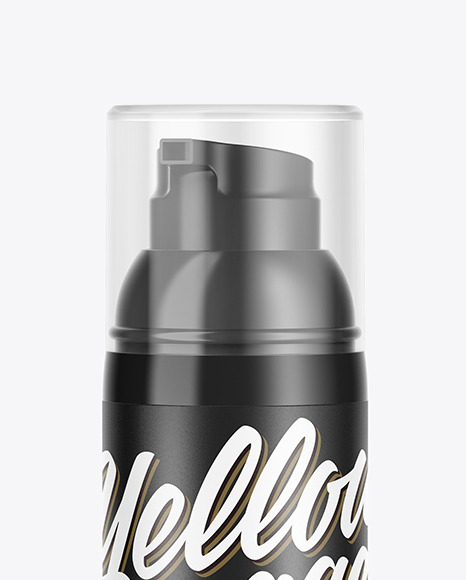 Cosmetic Bottle With Pump Mockup PSD #3