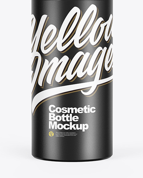 Cosmetic Bottle With Pump Mockup PSD #4