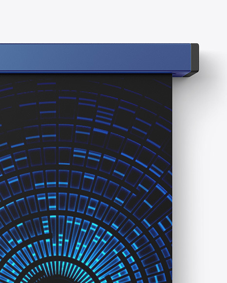 Metallic Projector Screen Mockup PSD #2