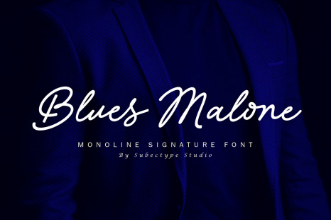 Blues Malone / Monoline Signature Font