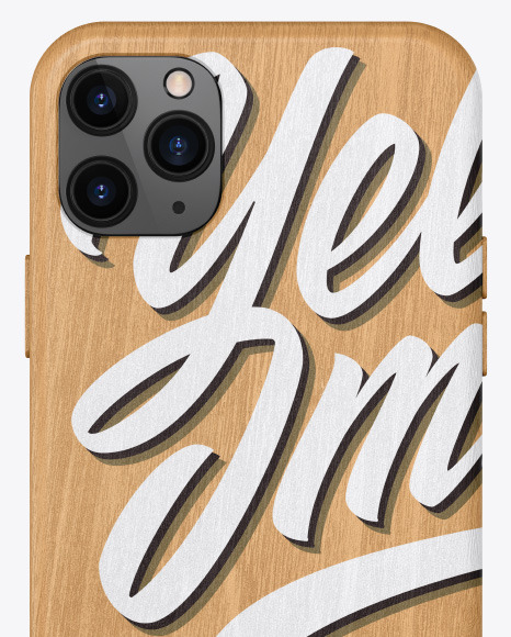 IPhone 11 Pro Wooden Case Mockup