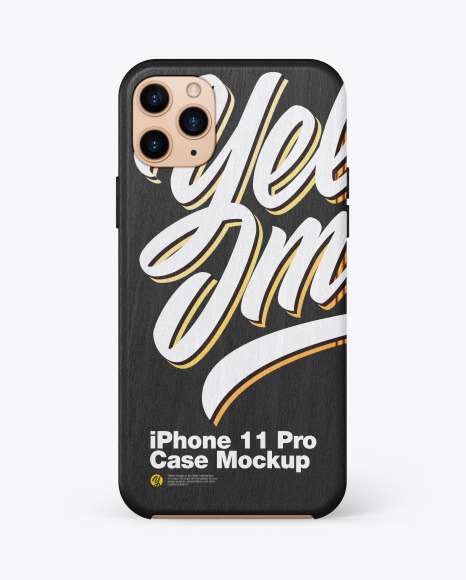 Download Iphone 11 Pro Wooden Case Mockup In Device Mockups On Yellow Images Object Mockups