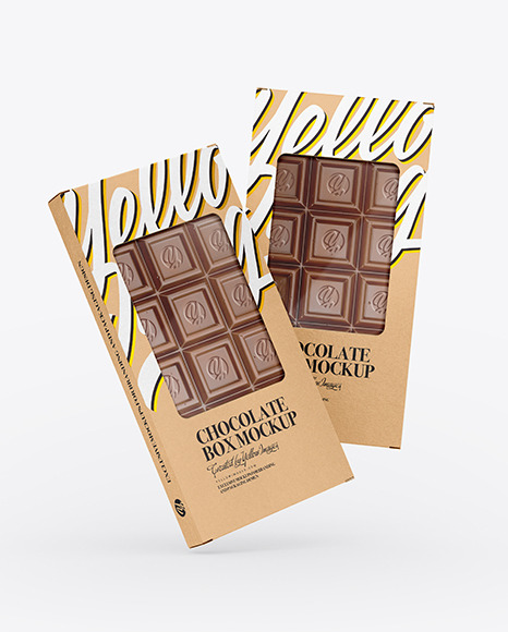 Download Kraft Glossy Chocolate Bar Psd Mockup Halfside View High Angle Shot Yellowimages