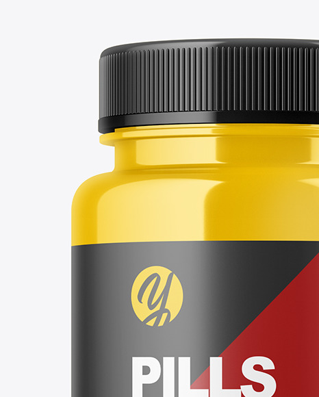 Glossy Pills Bottle Mockup PSD #2