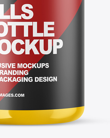Glossy Pills Bottle Mockup PSD #1