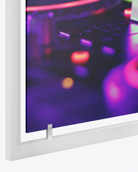 Advertising Poster Frame Mockup   Left Side View PSD #5