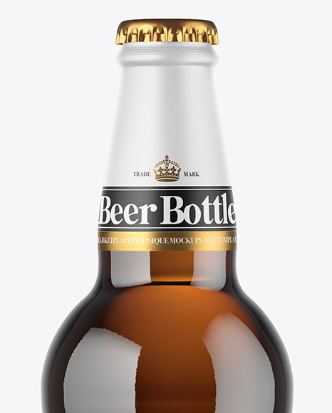 Amber Beer Bottle Mockup In Bottle Mockups On Yellow Images Object Mockups