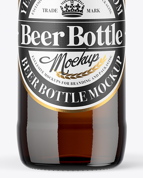 Amber Beer Bottle Mockup In Bottle Mockups On Yellow Images Object Mockups