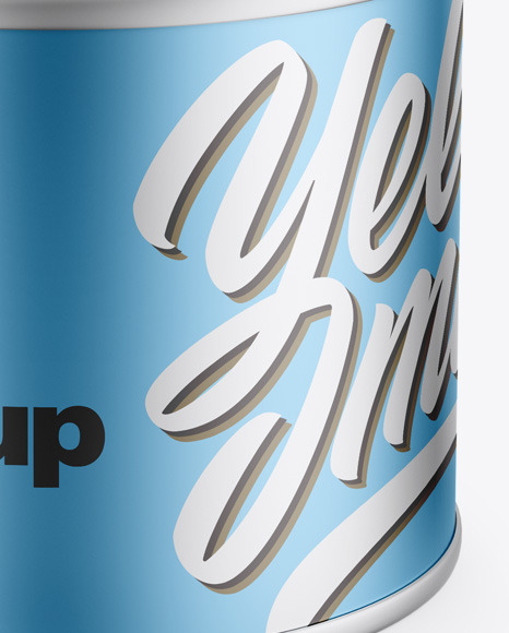 Matte Metallic Can Mockup PSD #6