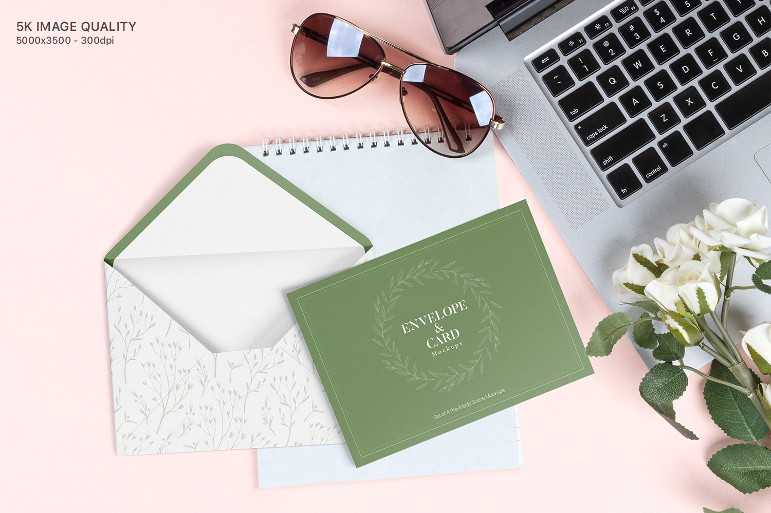 Download Card And Envelope Mockups A5 Size In Stationery Mockups On Yellow Images Creative Store