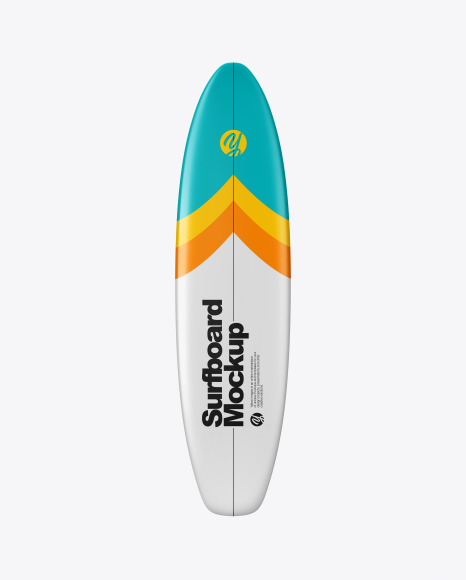 Funboard Surfboard Mockup - Front View