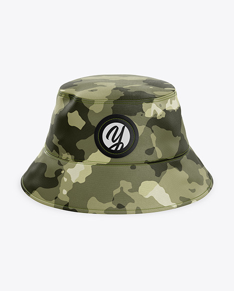 Download Bucket Hat Mockup Front View High Angel Shot In Apparel Mockups On Yellow Images Object Mockups