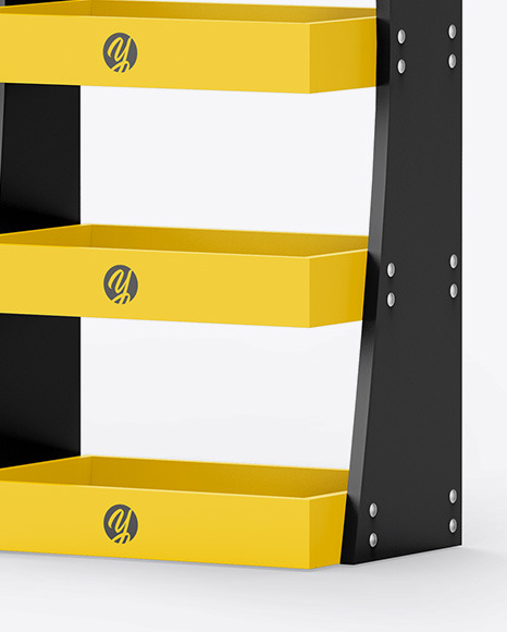 Download Display Stand Mockup in Object Mockups on Yellow Images Object Mockups