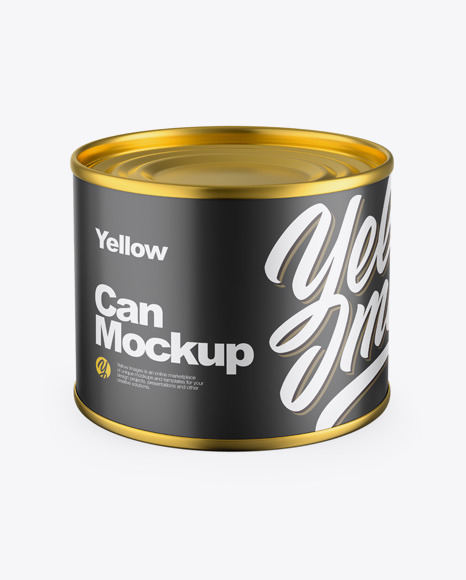 Download Metallic Can W Glossy Finish Mockup In Can Mockups On Yellow Images Object Mockups PSD Mockup Templates