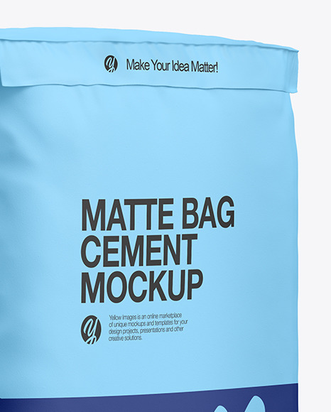 Download Matte Paper Cement Bag Mockup In Bag Sack Mockups On Yellow Images Object Mockups PSD Mockup Templates