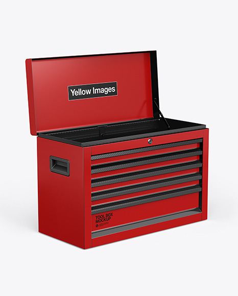 Download Tool Box Mockup In Box Mockups On Yellow Images Object Mockups PSD Mockup Templates