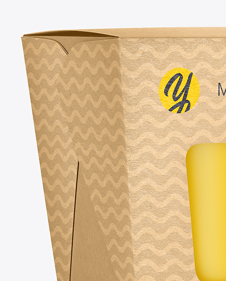 Download Kraft Noodle Box With Can Mockup - Free PSD Mockups