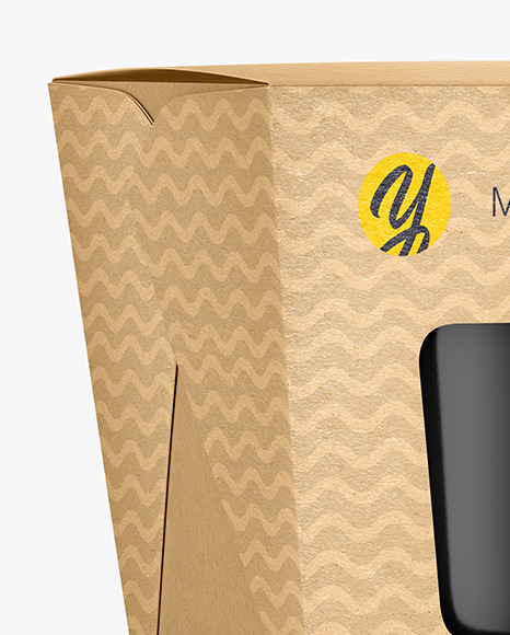 Download Kraft Noodle Box With Can Mockup In Box Mockups On Yellow Images Object Mockups PSD Mockup Templates