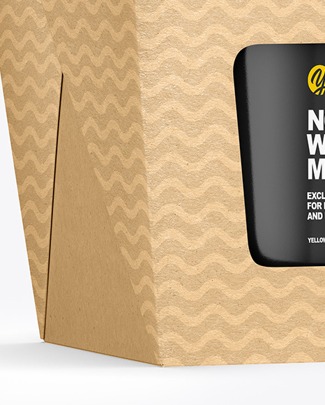 Download Kraft Noodle Box With Can Mockup In Box Mockups On Yellow Images Object Mockups