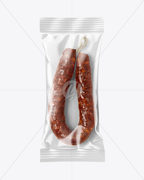 Chorizo Sausage In Package Mockup PSD #1